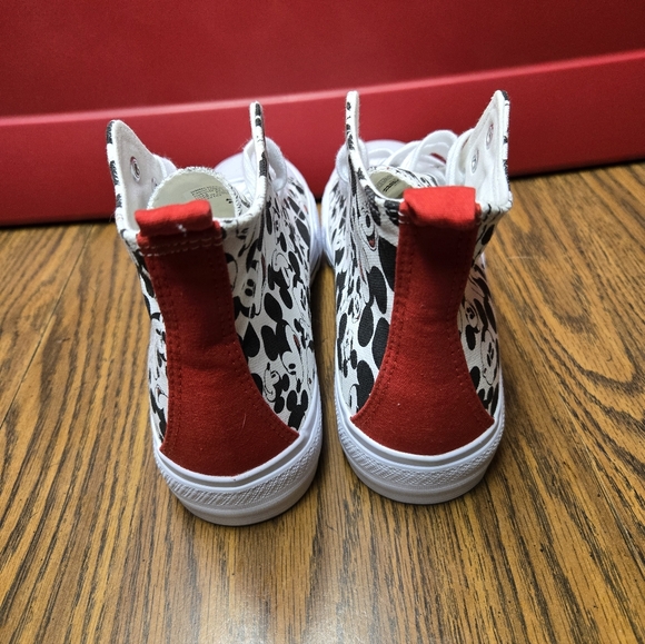 Disney Women's Mickey Mouse Sneakers - Black and White Mickey Design - Picture 4 of 8